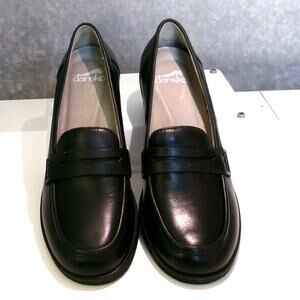 Dansko Danica Black Heeled Loafer Waterproof Size 37 US 6.5-7